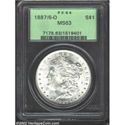 1887/6-O S$1 MS63 PCGS. Essentially untoned and reasonably well struck for this conditionally scarce