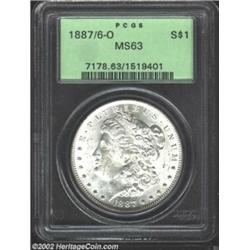 1887/6-O S$1 MS63 PCGS. Essentially untoned and reasonably well struck for this conditionally scarce