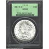 1887/6-O S$1 MS63 PCGS. Essentially untoned and reasonably well struck for this conditionally scarce