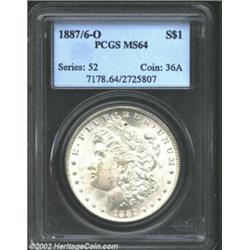 1887/6-O S$1 MS64 PCGS. Incredibly clean and untoned fields are the first thing that one notices whe