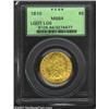 1810 $5 Large Date, Large 5 MS64 PCGS. B. 1-A, Miller-109, R.2. Sharp, frosty green-gold surfaces ar