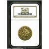 Image 1 : 1847 $10 AU58 NGC. A bright and well struck piece that has a clean cheek and attractive surfaces. Th