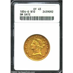 1854-O $10 Small Date XF45 ANACS. One contact mark in the right obverse field is worth of mention. I