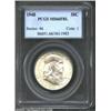 1948 50C MS66 Full Bell Lines PCGS. Lovely russet-gray patina. Franklin's cheek has a good strike, w
