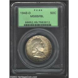 1948-D 50C MS65 Full Bell Lines PCGS. Lustrous with light gray patina overall and deep russet toning