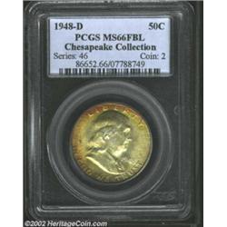 1948-D 50C MS66 Full Bell Lines PCGS. Both sides have gorgeous autumn foliage colors that are most r