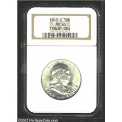 1949-D 50C MS65 NGC. A nicely struck and flashy Gem that has brilliant and carefully preserved surfa