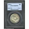 1949-D 50C MS65 Full Bell Lines PCGS. The fields have dove-gray color and speckles of russet patina.
