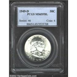 1949-D 50C MS65 Full Bell Lines PCGS. Brilliant throughout with flashy mint luster. Important notice