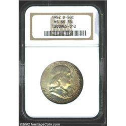 1952-D 50C MS66 Full Bell Lines NGC. Pale oil-slick iridescence covers each side with a long arc of.