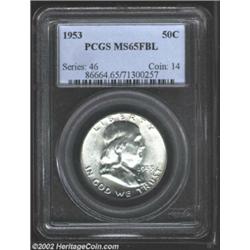 1953 50C MS65 Full Bell Lines PCGS. Brilliant with flashy mint luster. A clean, upper-end example. I