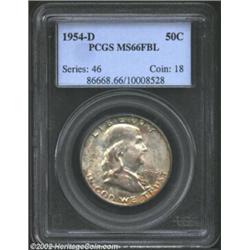 1954-D 50C MS66 Full Bell Lines PCGS. This is an interestingly toned example, but it is original and