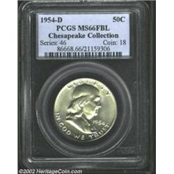 1954-D 50C MS66 Full Bell Lines PCGS. An essentially brilliant Gem that has only an occasional wisp.