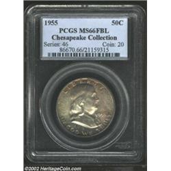 1955 50C MS66 Full Bell Lines PCGS. An excellent example of a Full Bell Lines Franklin Half Dollar t