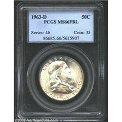 1963-D 50C MS66 Full Bell Lines PCGS. The present sale notwithstanding, the '63-D is not at all comm