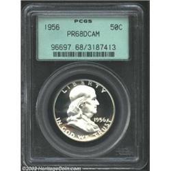 1956 50C Type Two PR68 Deep Cameo PCGS. Few Franklin's display this amount of contrast between the d