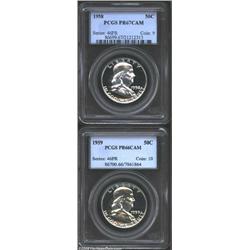 1958 50C PR67 Cameo PCGS, a fully struck Superb Gem, the darkly mirrored fields are seemingly flawle