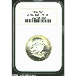 1960 50C PR68 Deep Cameo NGC.The obverse features wonderfully deep cameo contrast and just a little.