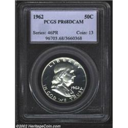 1962 50C PR68 Deep Cameo PCGS. A gorgeous Superb Gem that is fully brilliant and has outstanding whi