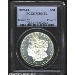 1879-CC S$1 MS64 Prooflike PCGS. The 1879-CC is a scarce issue among Carson City Dollars. Only 756,0