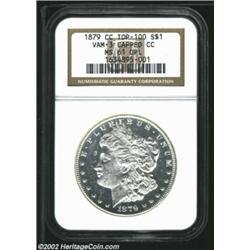 1879-CC S$1 Capped Die MS61 Deep Mirror Prooflike NGC. VAM-3. Top 100 Variety. A scarce and underapp