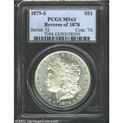 1879-S S$1 Reverse of 1878 MS63 PCGS. Crisply impressed throughout, the surfaces are noticeably brig