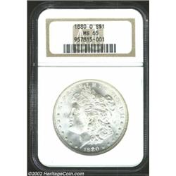 1880/79-O S$1 MS65 NGC. VAM-4. Top 100 Variety. Although the NGC insert does not designate this coin