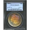 Image 1 : 1880-S S$1 MS66 Prooflike PCGS. Regally toned in hues suggestive of ripe lemons and plumbs on the ob