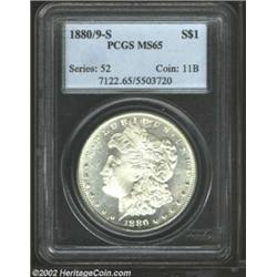 1880/79-S S$1 MS65 PCGS. This is an outstanding gem-quality specimen of the ever popular Morgan Doll