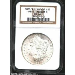 1880/79-S S$1 MS66 NGC. VAM-11. Hot 50 Variety. Lustrous and velour-like. Only but a handful of fine