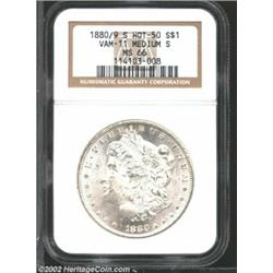 1880/79-S S$1 MS66 NGC. Vam-11, Hot 50 Variety. Crisp, snow-white surfaces. Important notice: We exp