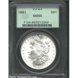 1881 S$1 MS65 PCGS. Nary a mark exists on either side of this coin that distracts from the refreshin