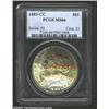 Image 1 : 1883-CC S$1 MS66 PCGS. The obverse displays original bag toning in maroon, green, and blue shades. T