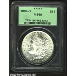 1884-O S$1 MS66 PCGS. Completely struck, untoned, highly lustrous, and beautifully unmarked.From the