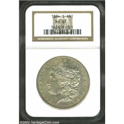 1884-S S$1 MS61 NGC. Well struck with light gray-brown toning over each side. Very scarce in strict.