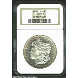 1884-S S$1 MS63 NGC. Even though 3.2 million pieces were struck of the 1884-S Dollar, almost all mus