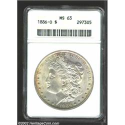 1886-O S$1 MS63 ANACS. Sharply struck and lustrous for an O-mint Dollar of the era, and the surfaces