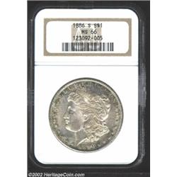 1886-S S$1 MS66 NGC. Morgan Dollar production at the San Francisco Mint fell below 1 million coins f