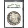 1886-S/S S$1 MS62 Deep Mirror Prooflike ANACS. VAM-2. Top 100 Variety. Some pale champagne iridescen