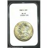 1888-O S$1 MS65 NGC. Smooth and lustrous, with golden accents in various areas on the obverse. On th