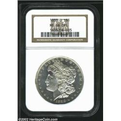 1888-O S$1 MS66 Deep Mirror Prooflike NGC. A deeply mirrored and highly contrasted example of this p