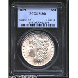 1889 S$1 MS66 PCGS. An uncommonly well preserved representative of this otherwise common P-mint Morg