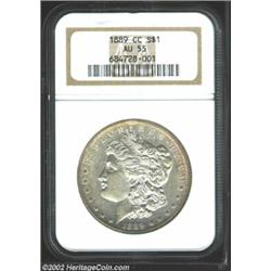 1889-CC S$1 AU55 NGC. The 1889-CC (350,000 pieces produced) is the rarest Morgan Dollar produced in.