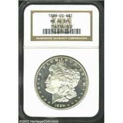 1889-CC S$1 MS64 Deep Mirror Prooflike NGC. After the Carson City Mint closed for three years from 1