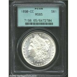 1890-CC S$1 MS65 PCGS. The 1890-CC is a well-produced issue that is quite difficult to locate in str