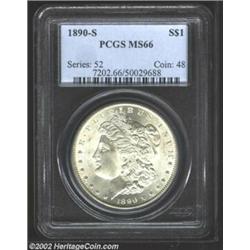 1890-S S$1 MS66 PCGS. Expect significant bidder competition for this beautiful and conditionally sca