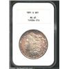 Image 1 : 1891-S S$1 MS65 NGC. Light salmon toning covers both sides, but the toning fails to hide the brillia