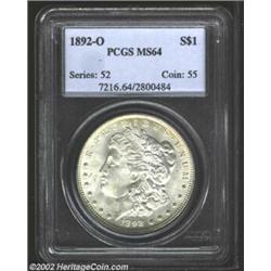 1892-O S$1 MS64 PCGS. The centers have a typical strike, with all other portions of the devices rich