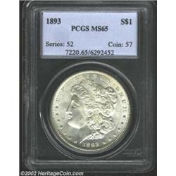 1893 S$1 MS65 PCGS. The 1893-P is a scarcer issue from the mid-1890s, and it is also one of the grea