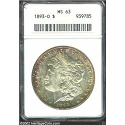 1893-O S$1 MS63 ANACS. Not only is this Select '93-O Morgan extremely well struck, but the fields di